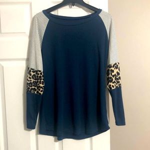 Navy Cheetah Shirt